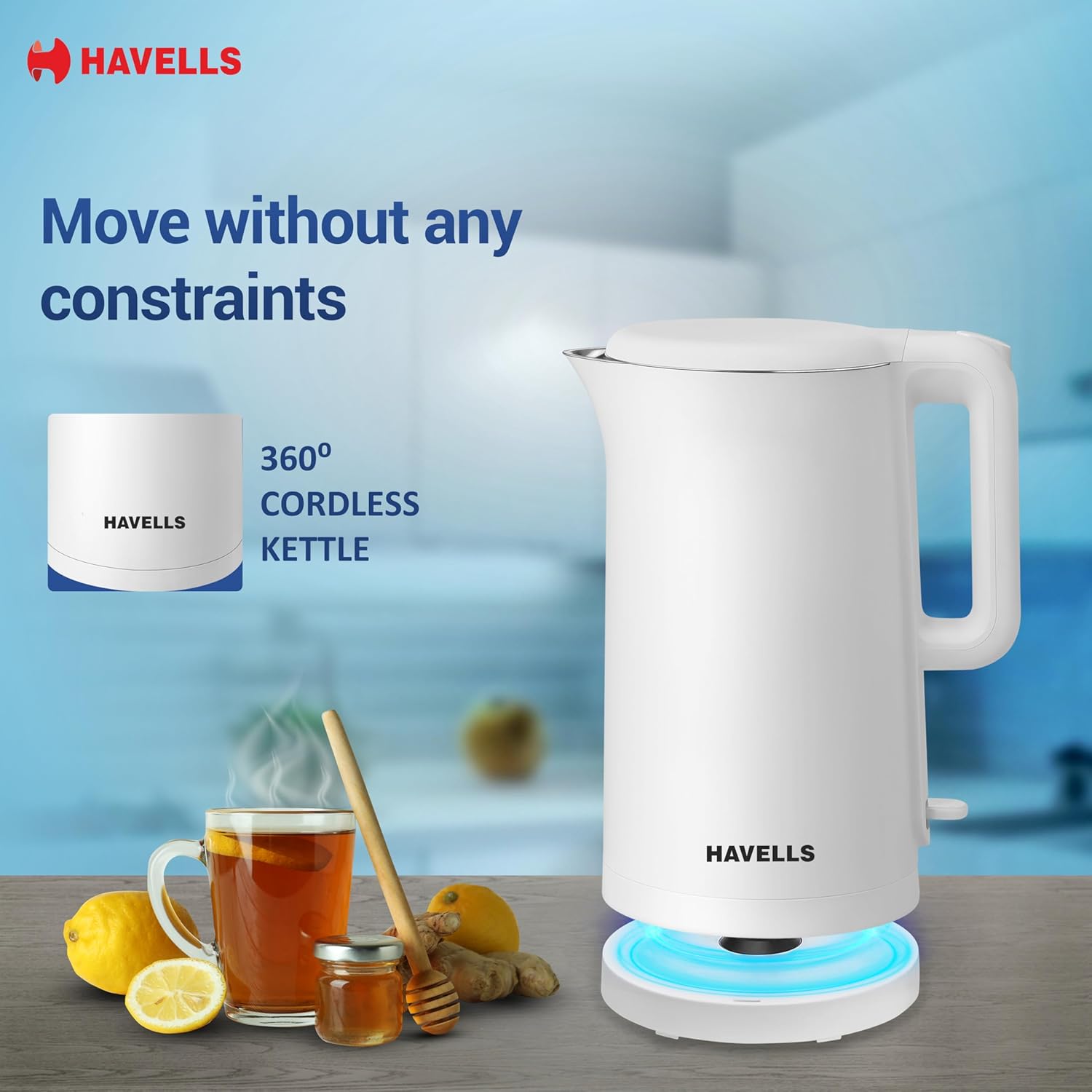 Havells Caro 1.5 litre Double Wall, 304 Stainless Steel Inner Body