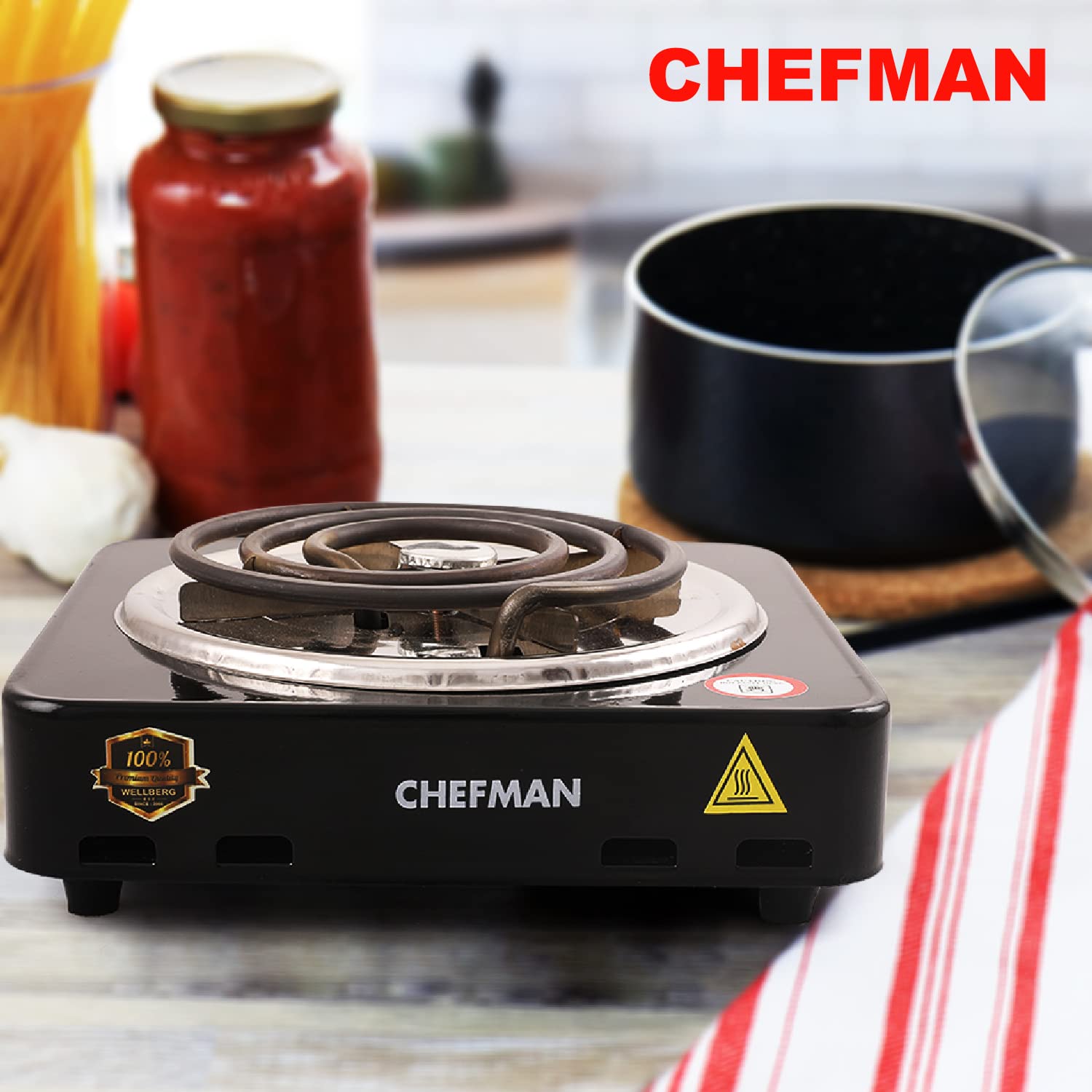 CHEFMAN Hot Plate Cooktop Grill 1200WATT