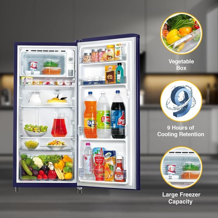 Whirlpool 205 WDE CLS 2S Sherry – Compact 184L Single Door Fridge with Direct-Cool Technology