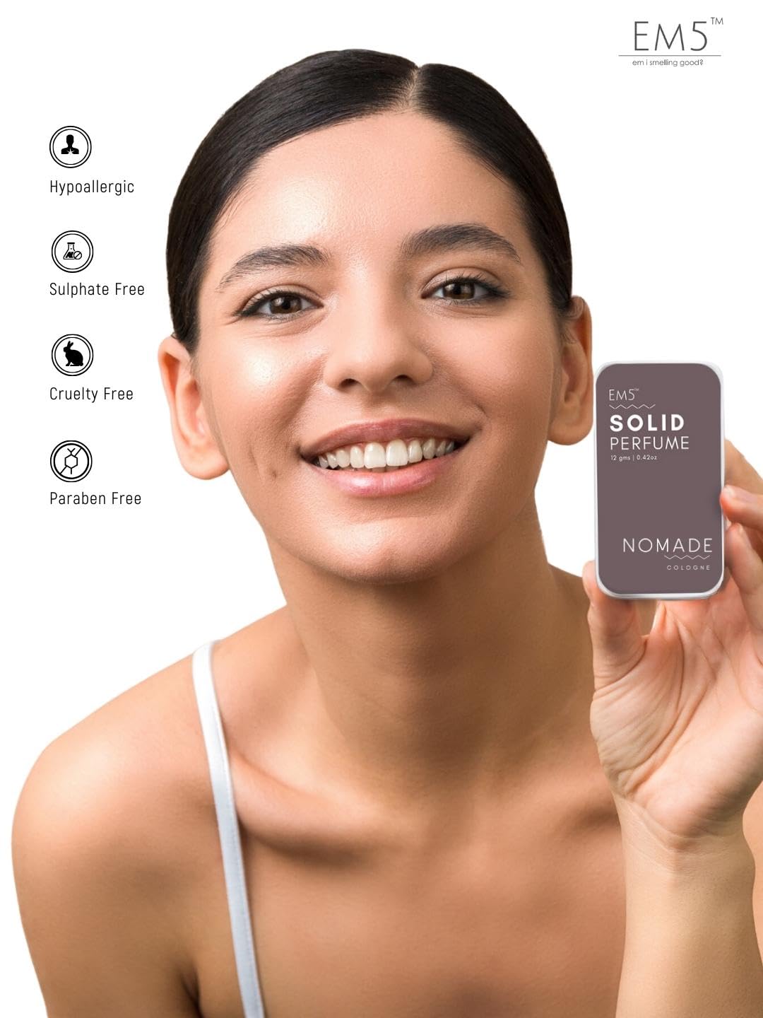 EM5 Solid Perfume Combo Pack Alcohol-Free Oud & Nomade Scents for Men & Women Non-Greasy, Strong & Long-Lasting Fragrance