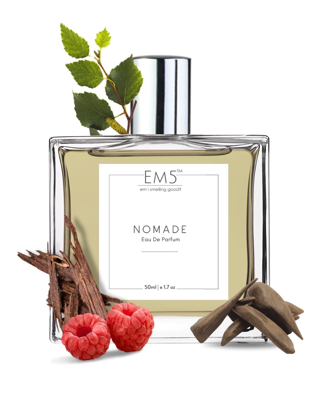 EM5 Nomade Unisex Eau De Parfum Amber, Oud & Smoky Leather Fragrance Perfume Spray for Men & Women