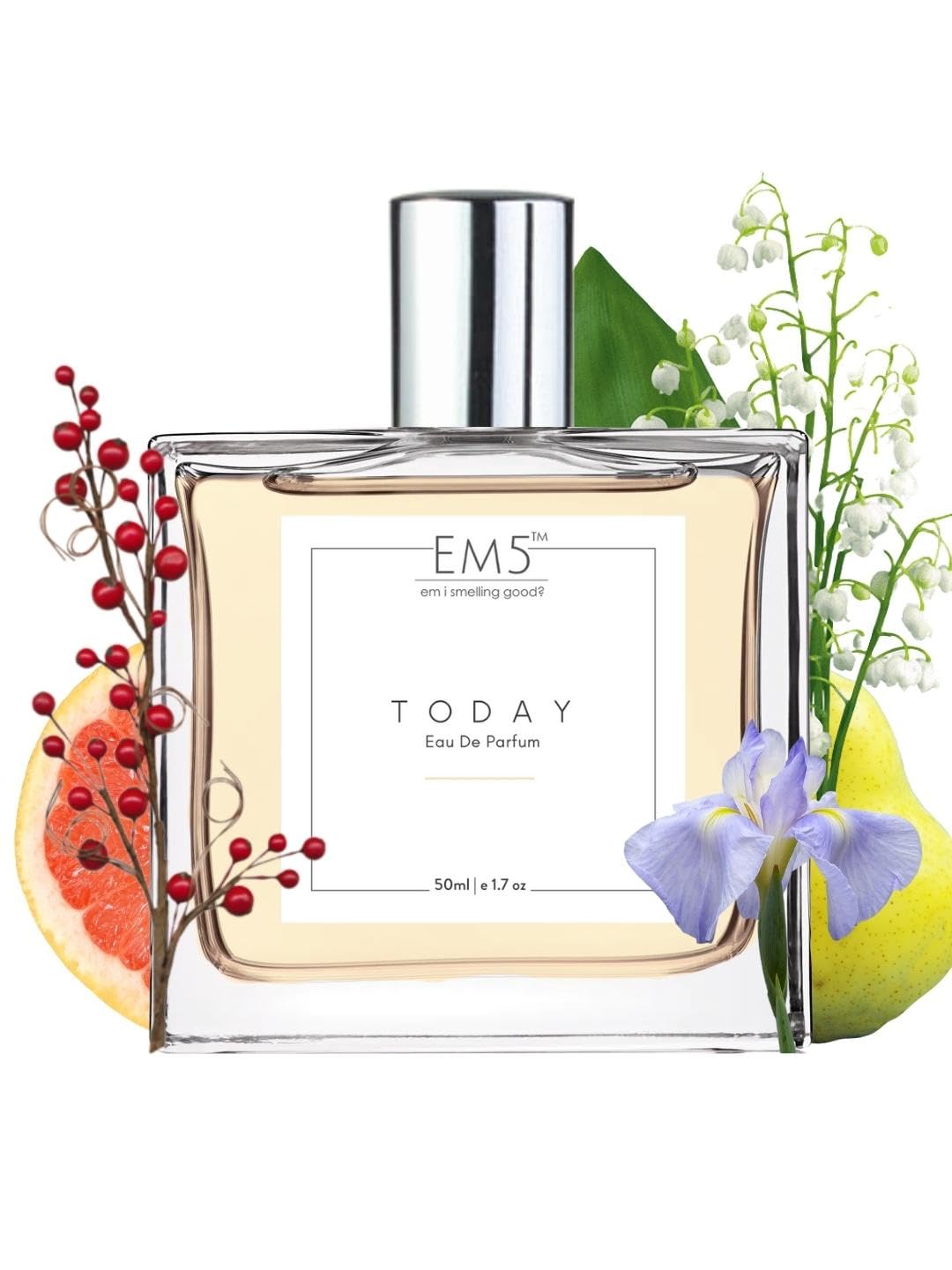EM5 Today Eau De Parfum for Women Citrus & Woody Fragrance Strong Long-Lasting Perfume Spray for Day & Night Use