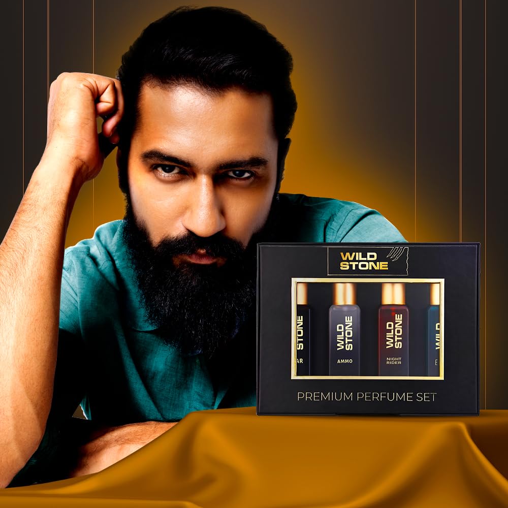 Wild Stone Perfume Gift Set for Men – Pack of 4 (4x20ml) Luxury & Long-Lasting Fragrances Perfect Gift for Him