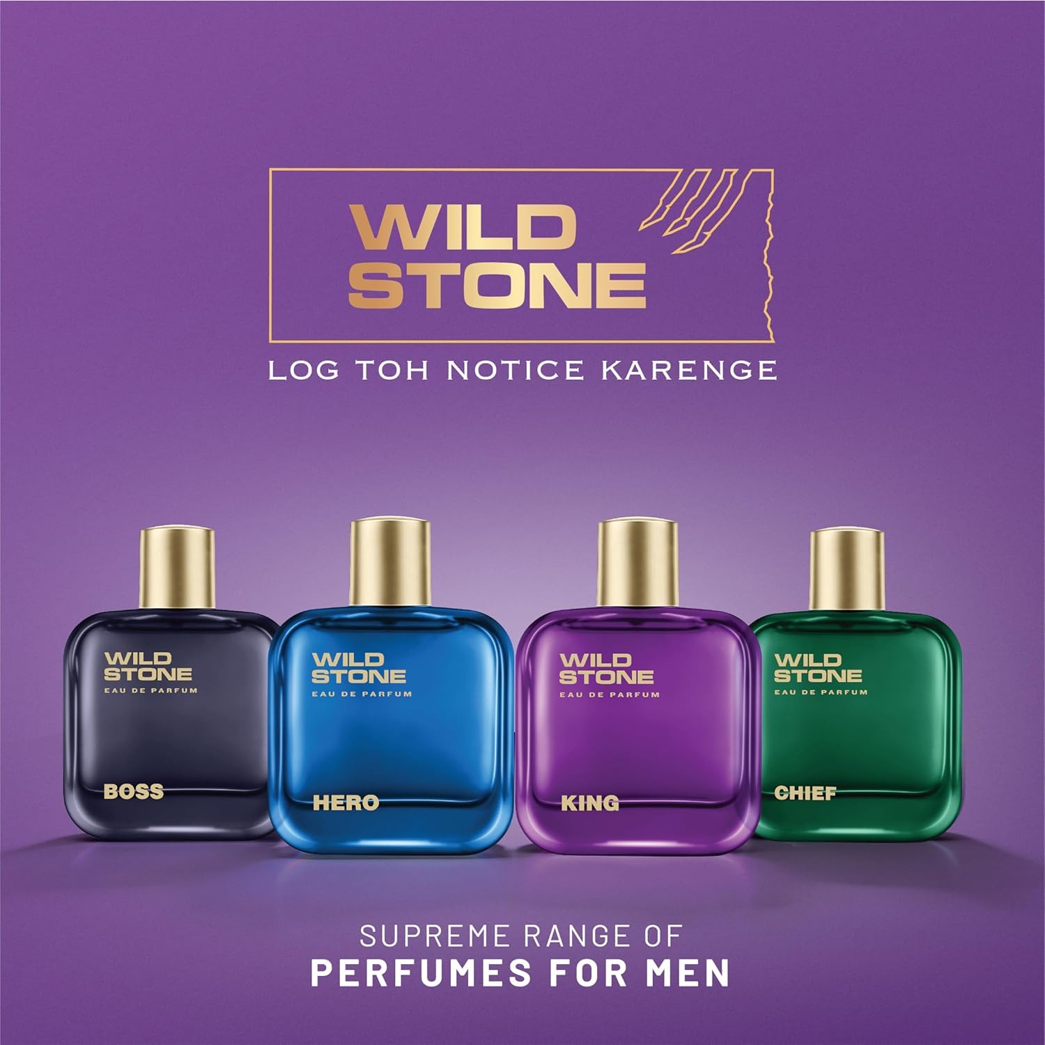 Wild Stone King Eau De Parfum for Men – 100ml Luxury Long-Lasting Fragrance Perfect Gift for Him