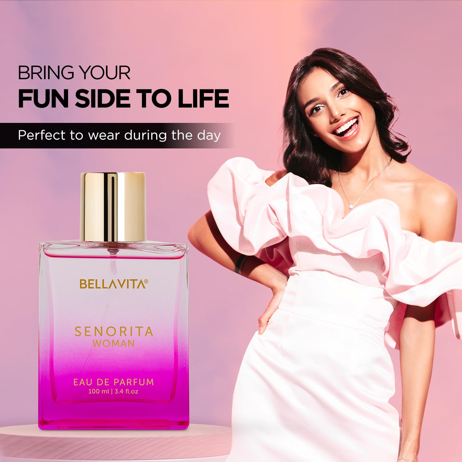 Bella Vita Luxury Senorita Eau De Parfum for Women – Fresh & Fruity Long-Lasting Perfume with Yuzu, Lotus, Magnolia & Musk
