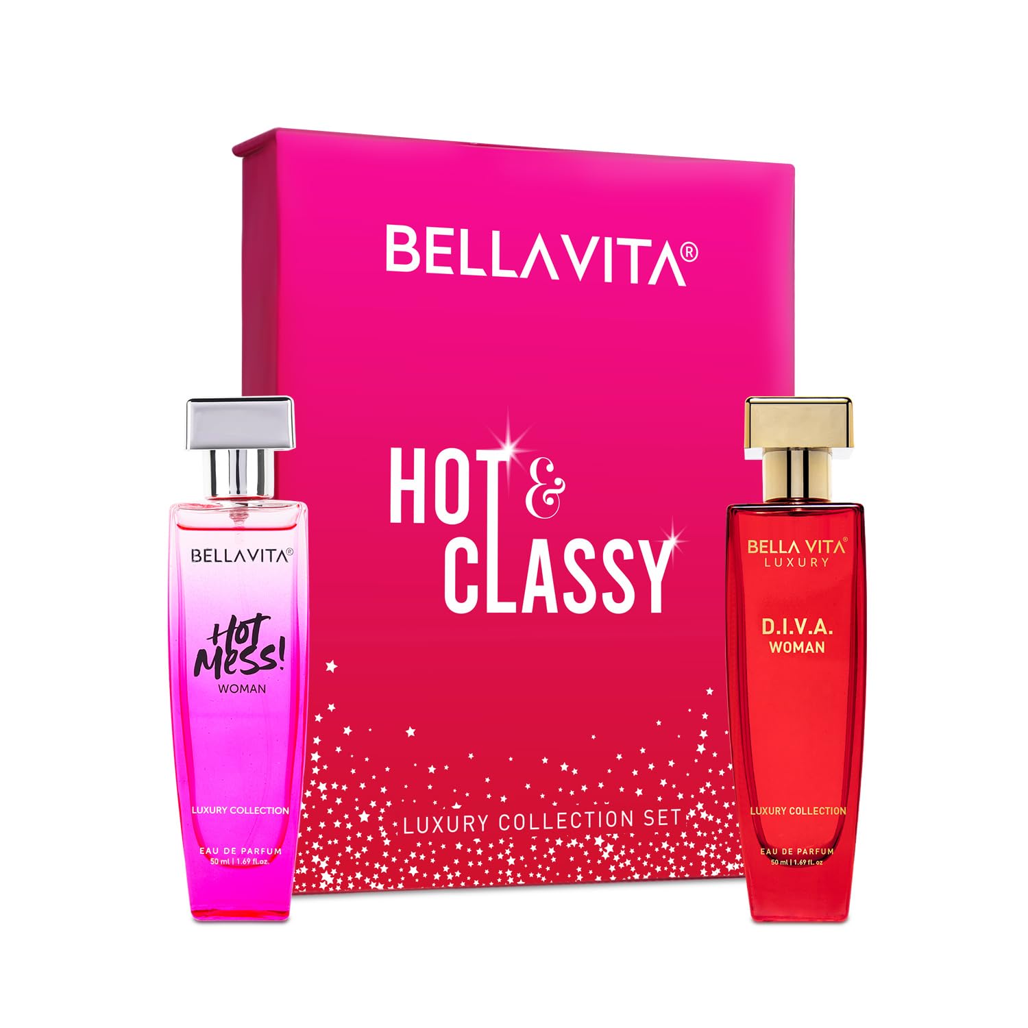 Bella Vita Luxury Hot & Classy Perfume Gift Set for Women – Long-Lasting Fragrance, 2 x 50ml
