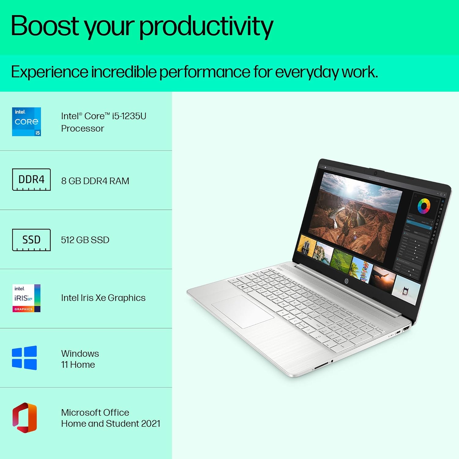 HP 1 15s 12th Gen Intel Core i5-1235U