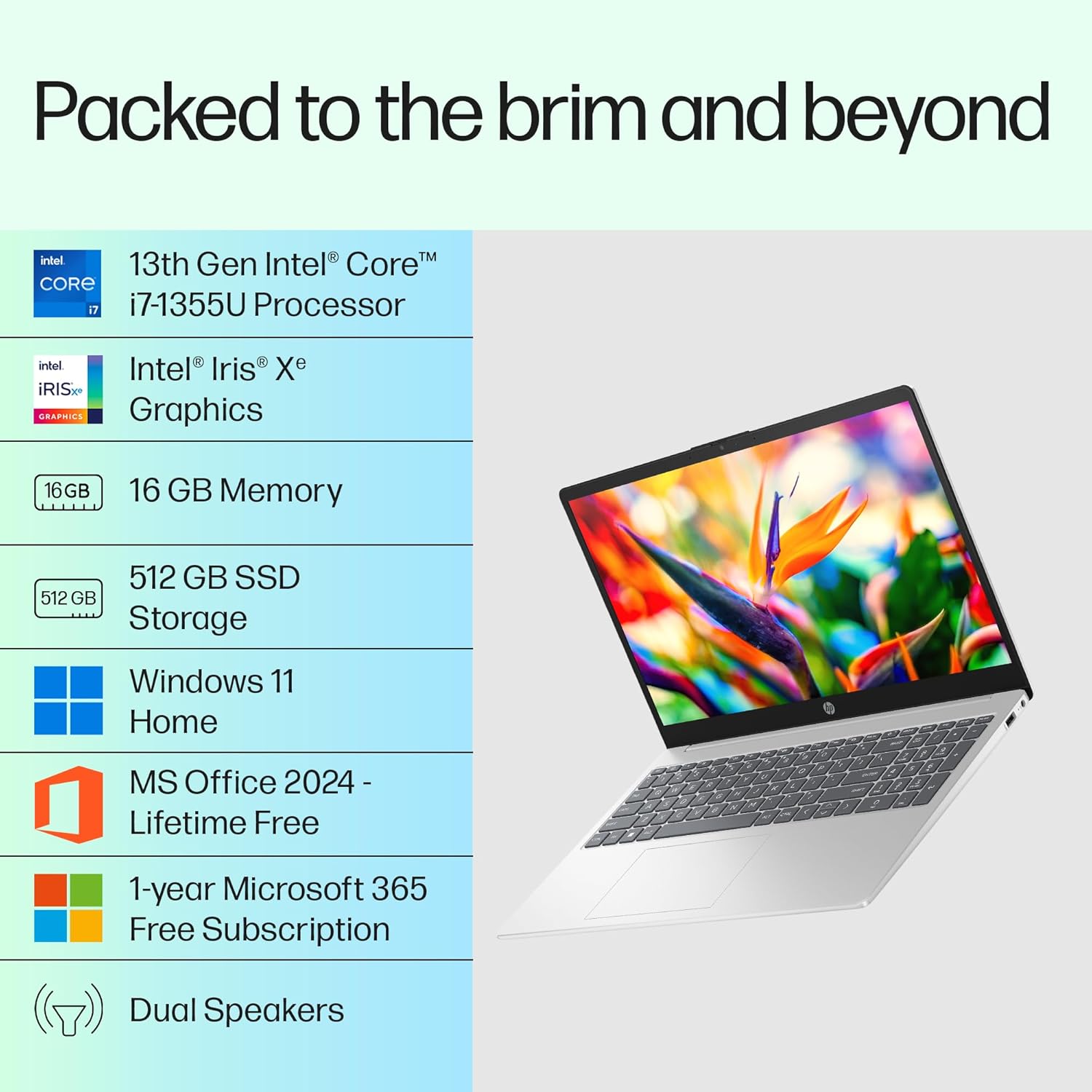HP 15 Laptop 13th Gen Intel Core i7-1355U Laptop