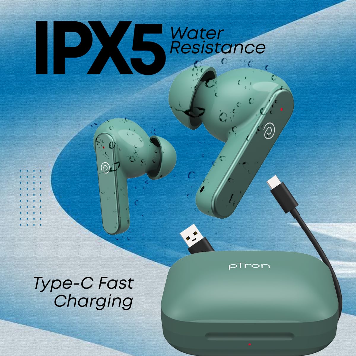 pTron Bassbuds Gomax in-Ear TWS Earbuds