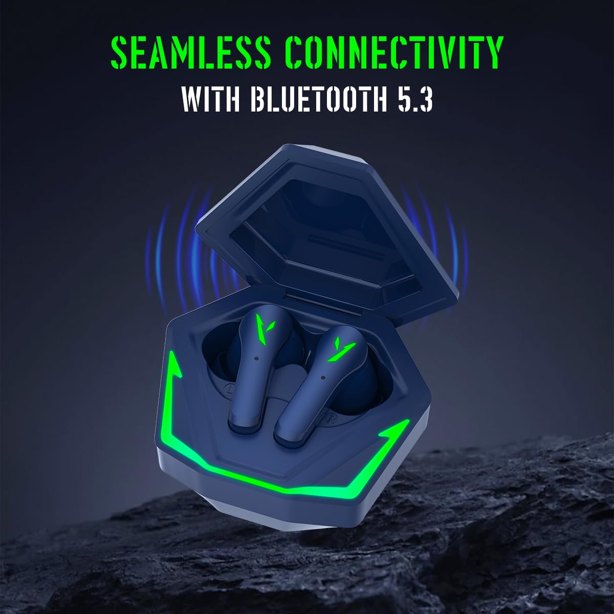 pTron Bassbuds Rogue W/ 40Ms Low-Latency Gaming