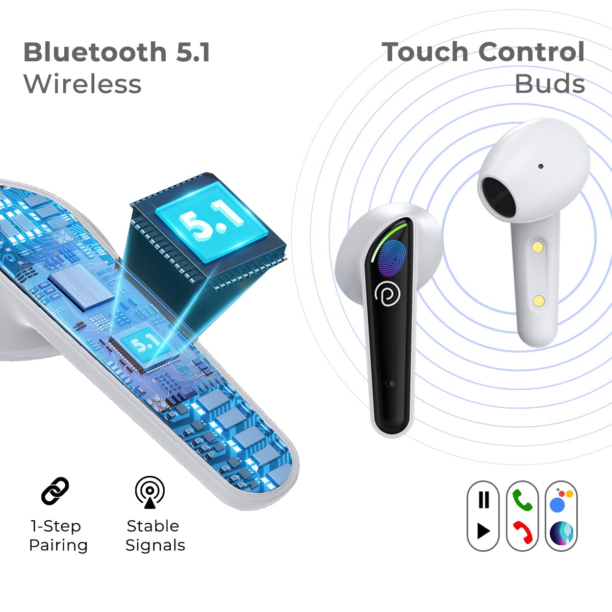 pTron Newly Launched Bassbuds Nyx in-Ear Wireless Headphone