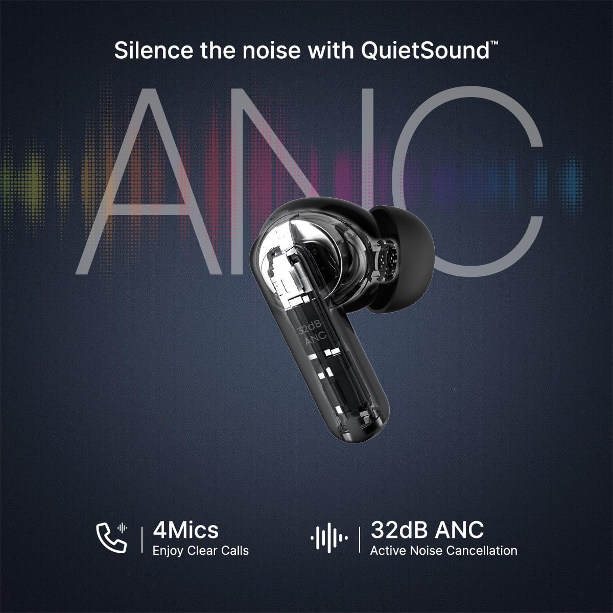 pTron Zenbuds 1 V2 ANC Bluetooth
