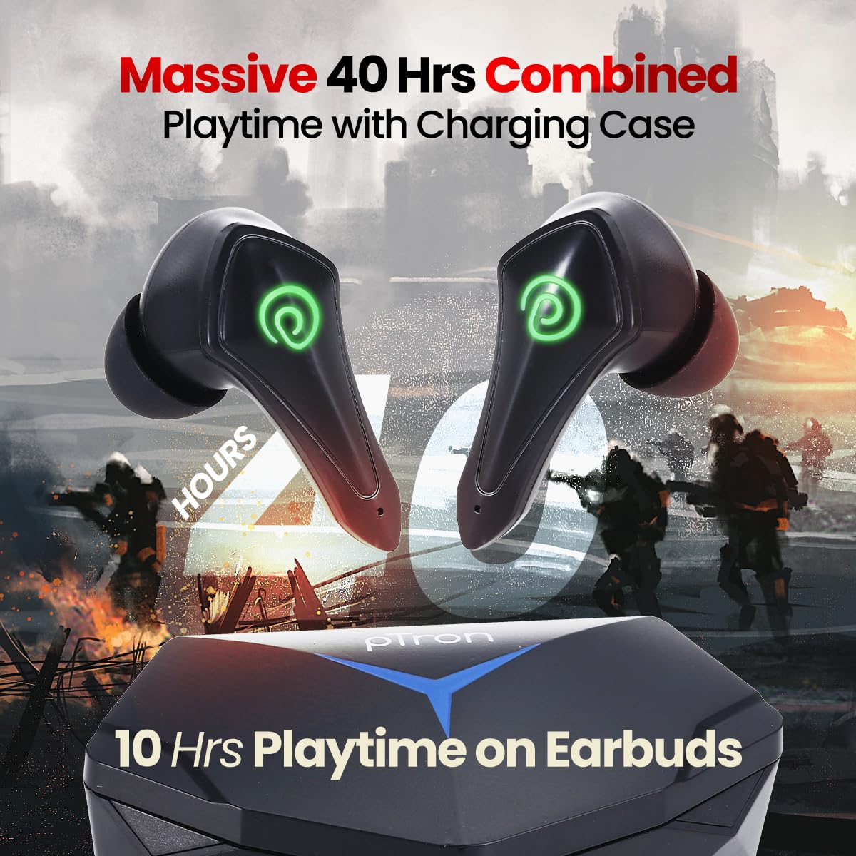 pTron Basspods Torq TWS Earbuds