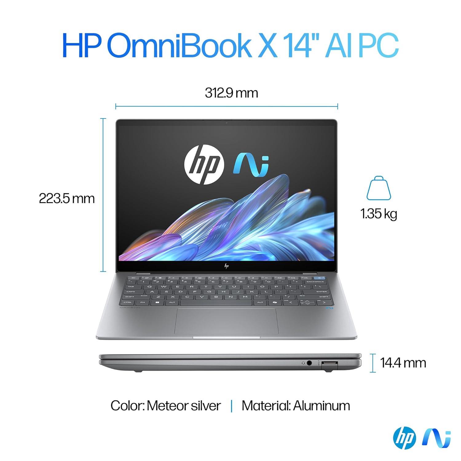 HP OmniBook X Laptop Snapdragon X Elite X1E-78-100 14inch