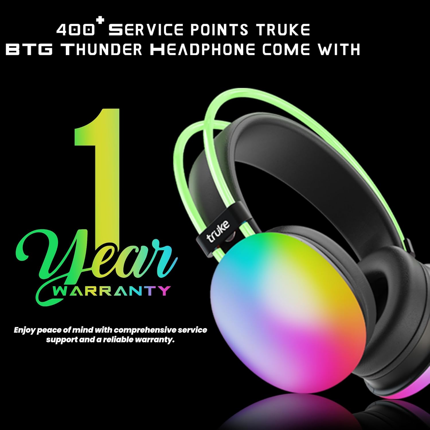 truke Newly Launched BTG Thunder Over the Ear Gaming Headphone