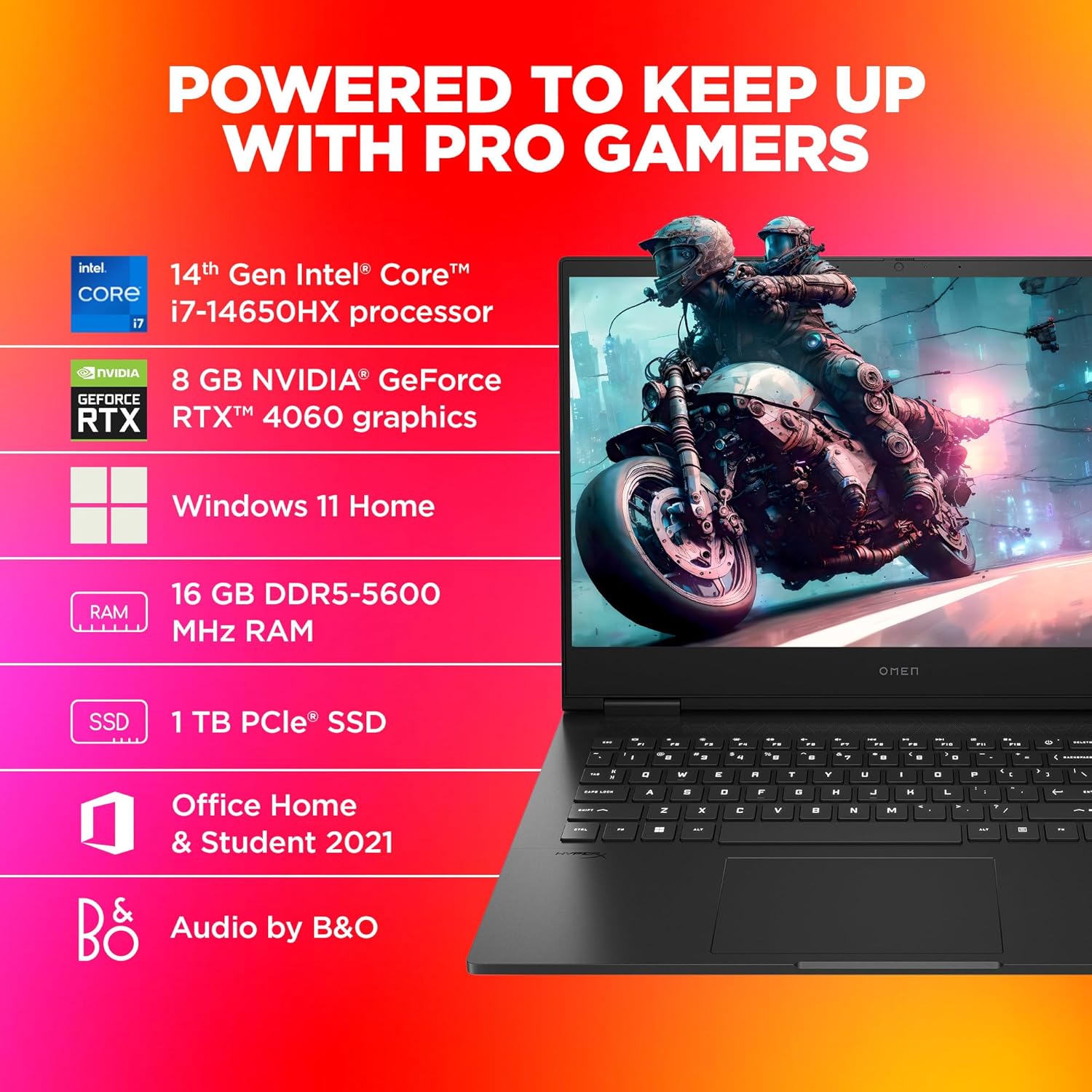 HP OMEN Gaming 14th Gen Intel Core i7-14650HX