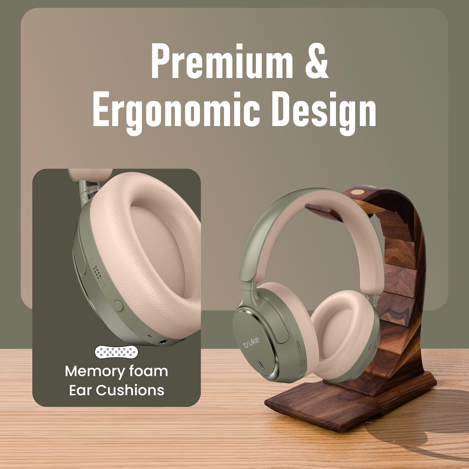 truke Newly Launch Aura Bass Over The Ear Headphone