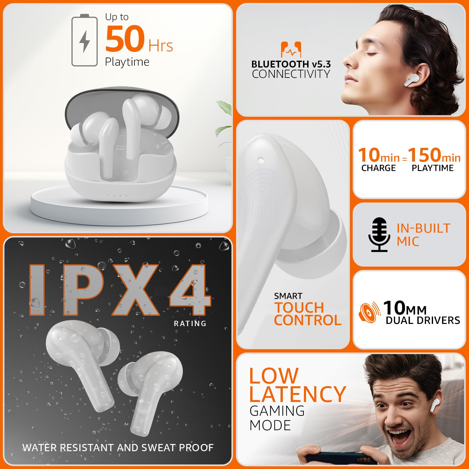 amazon basics TWS in-Ear Earbuds P50