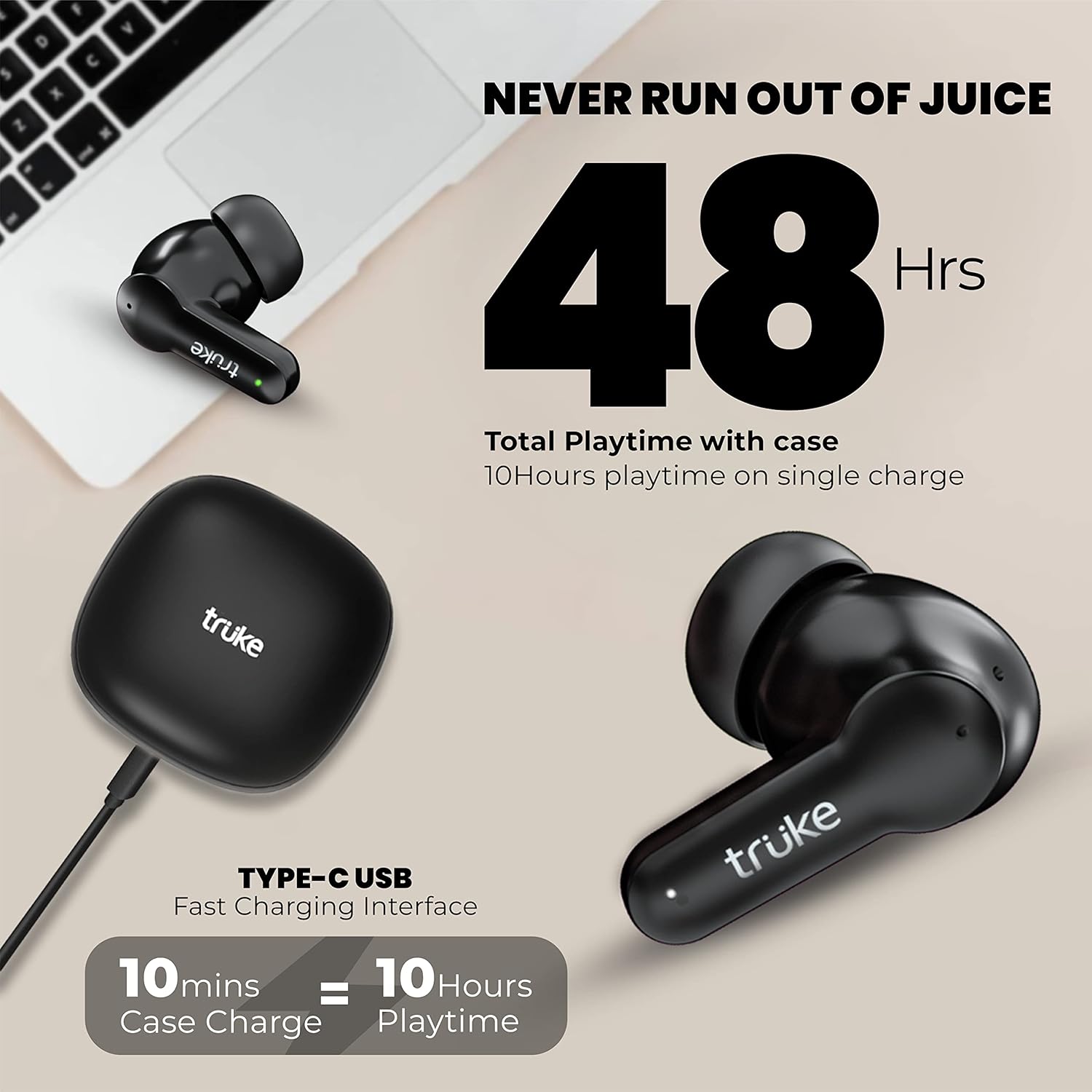 truke Buds S2 Lite True Wireless Made in India Earbuds