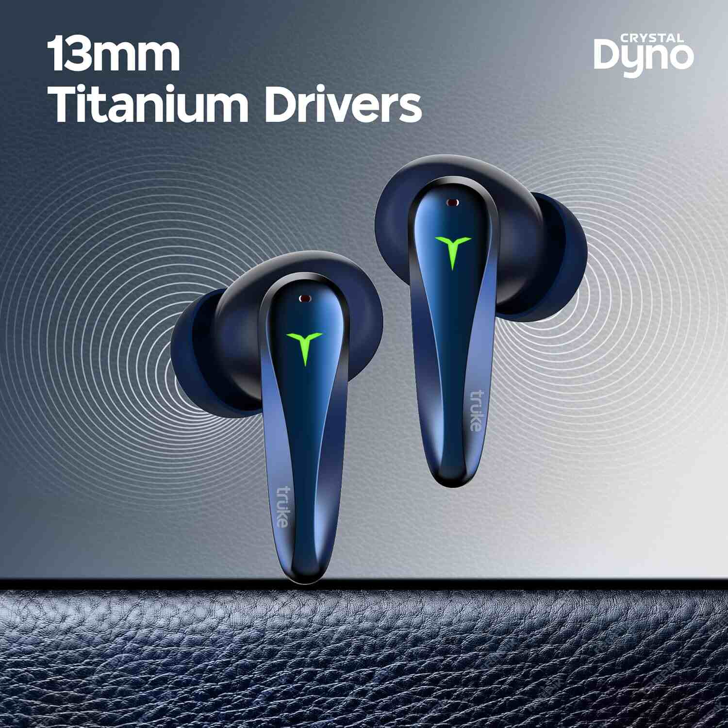 truke New Launch Crystal Dyno Leather Finish True Wireless in Ear Earbuds