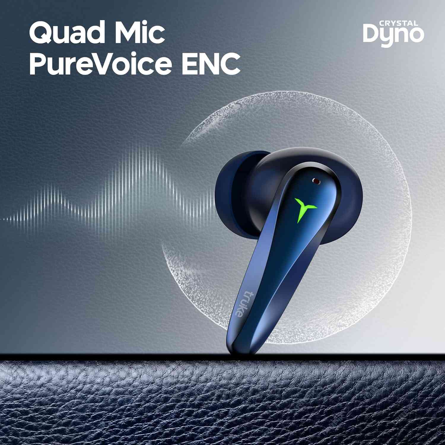 truke New Launch Crystal Dyno Leather Finish True Wireless in Ear Earbuds