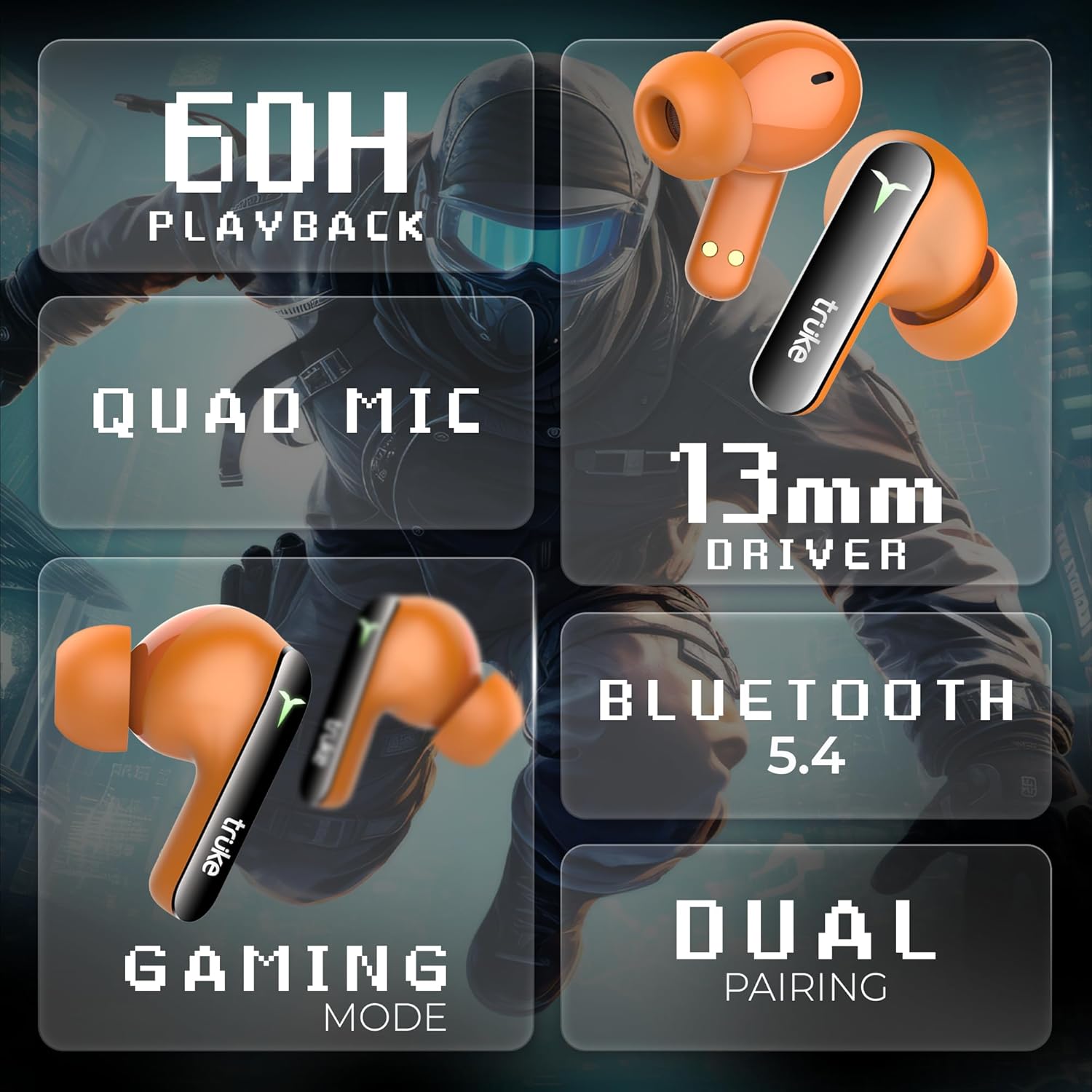 truke New Launch BTG Flex True Wireless in Ear Earbuds