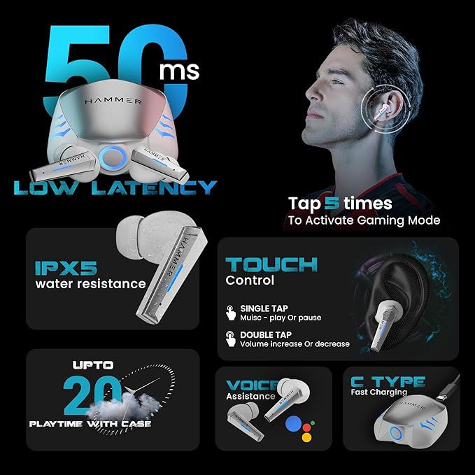 HAMMER Arcade True Wirelss Gaming Earbuds