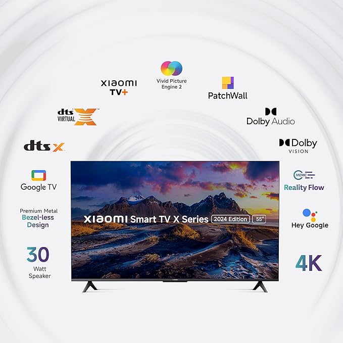 Xiaomi Mi 138 cm (55 inch) X Series 4K Ultra HD Smart Google LED TV Model: L55MA-AIN