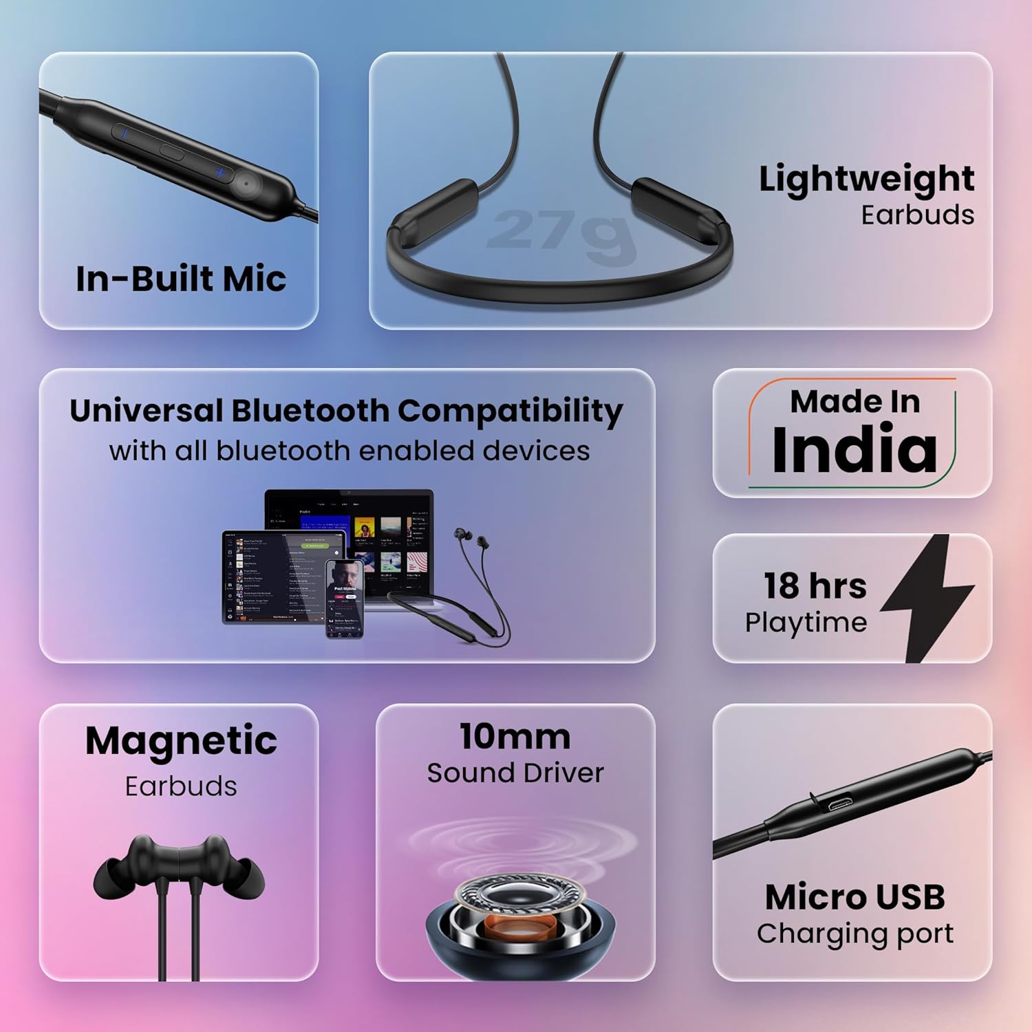 HAMMER Splendor in Ear Bluetooth Neckband