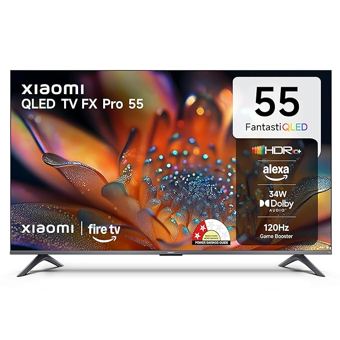 Xiaomi 138 cm (55 inch) FX Pro QLED Ultra HD 4K Smart Fire TV Model: L55MB-FPIN