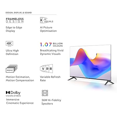 Acer 126 cm (50 inch) I Pro Series 4K Ultra HD LED Smart Google TV Model: AR50UDIGU2875AT