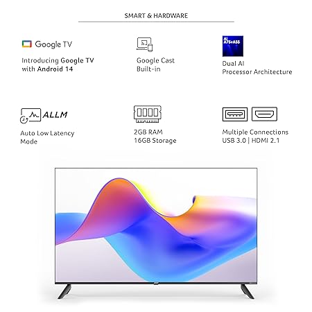 Acer 126 cm (50 inch) I Pro Series 4K Ultra HD LED Smart Google TV Model: AR50UDIGU2875AT