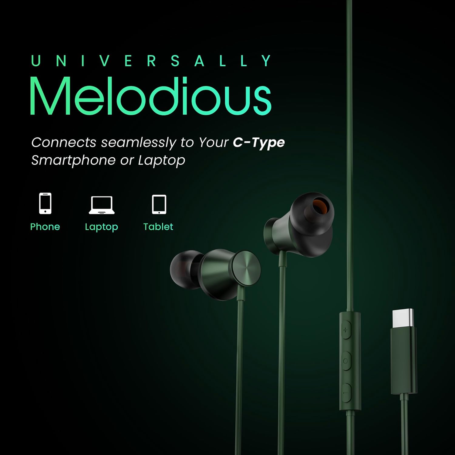 HAMMER Nova in Ear C Type Earphones Wired