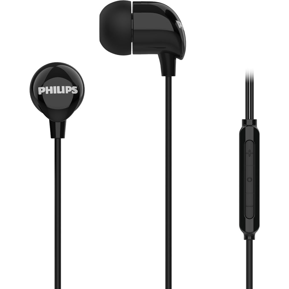PHILIPS Audio TAE1159BK 00 in-Ear Wired Earphones with C-Type Jack