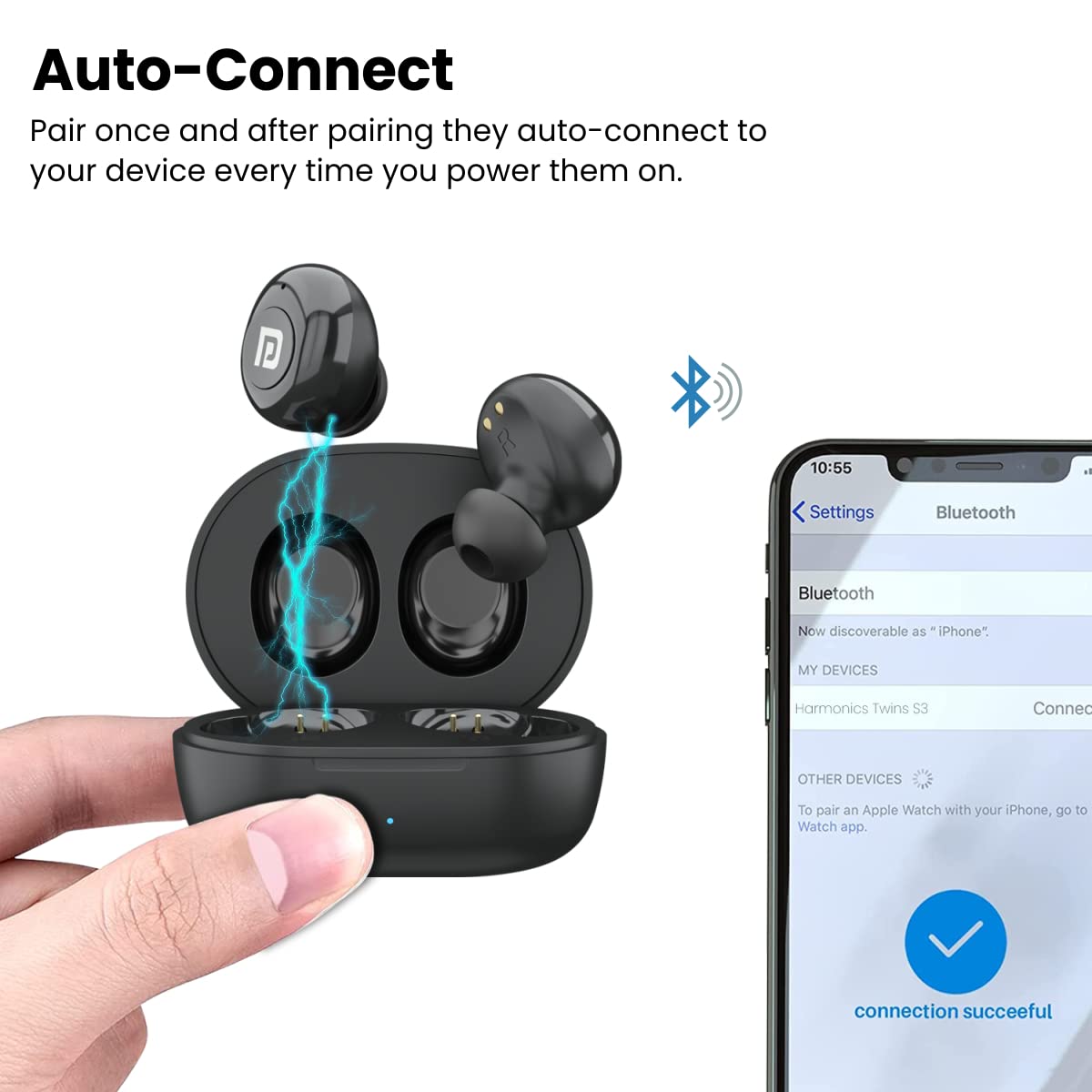 Portronics Harmonics Twins S3 Smart TWS Bluetooth