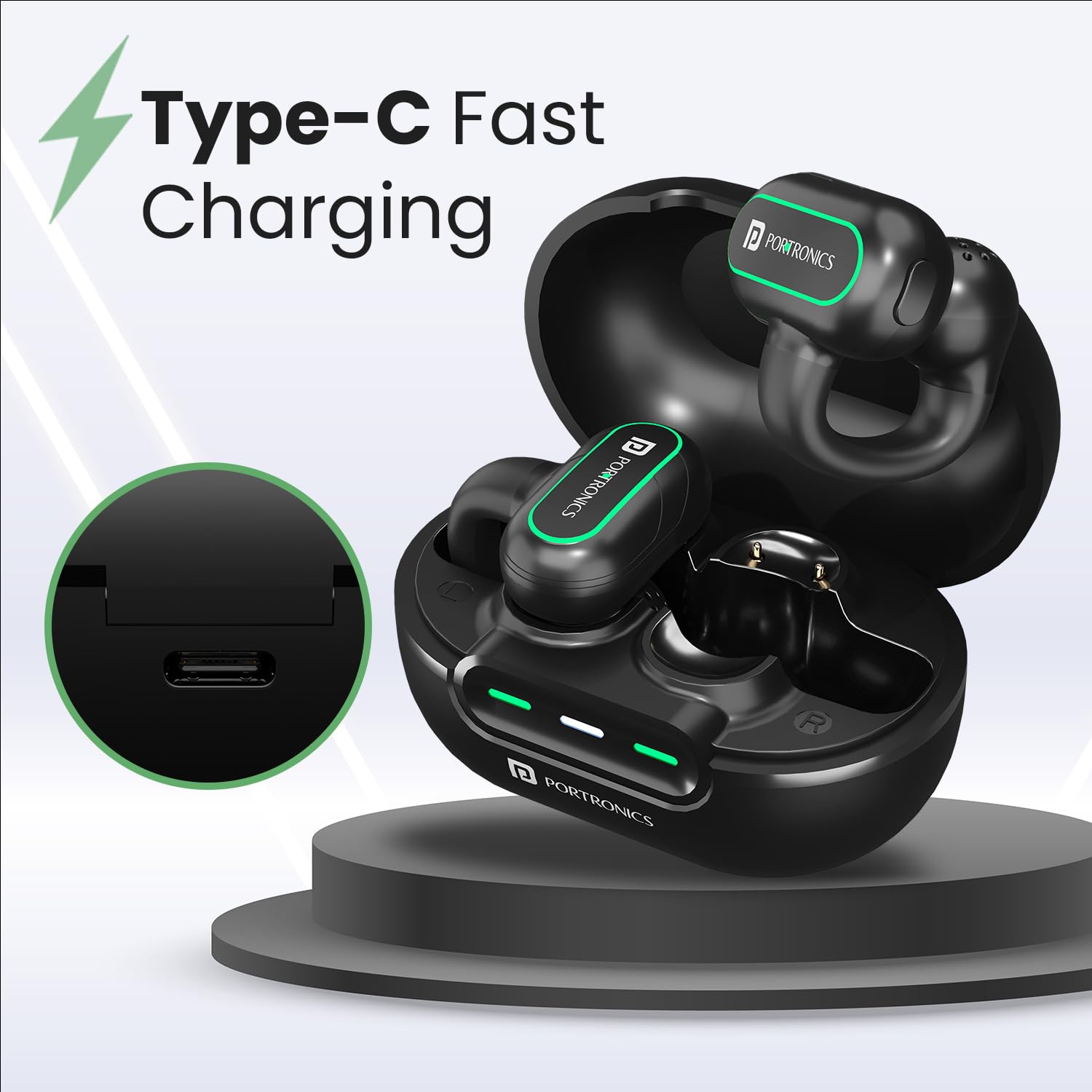 Portronics Harmonics Twins S15 Smart OWS Wireless Earbuds