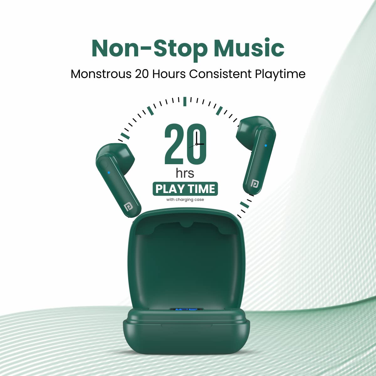 Portronics Harmonics Twins S2 Wireless Sports Earbuds Bluetooth