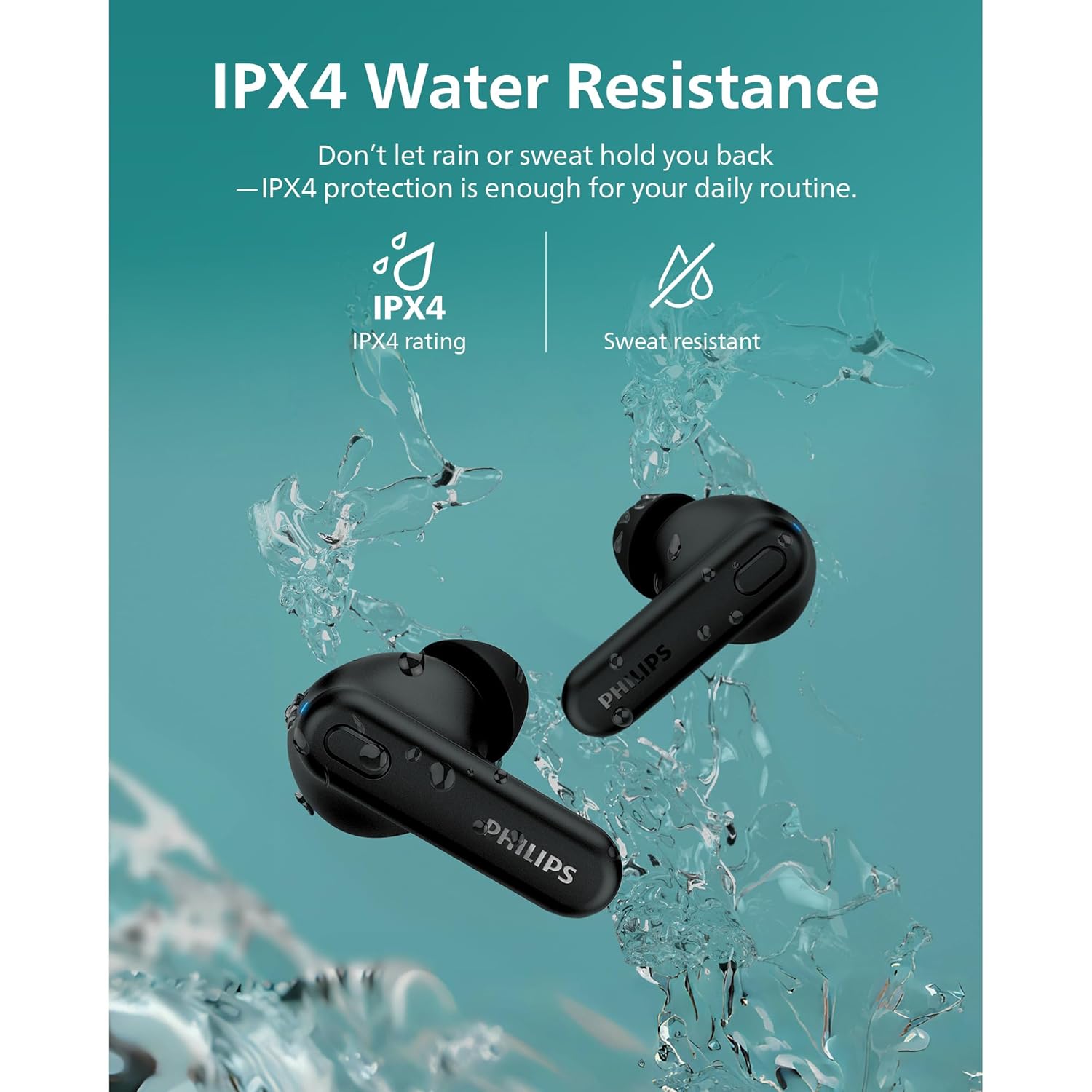 PHILIPS TAT1108BK 00 True Wireless Earbuds