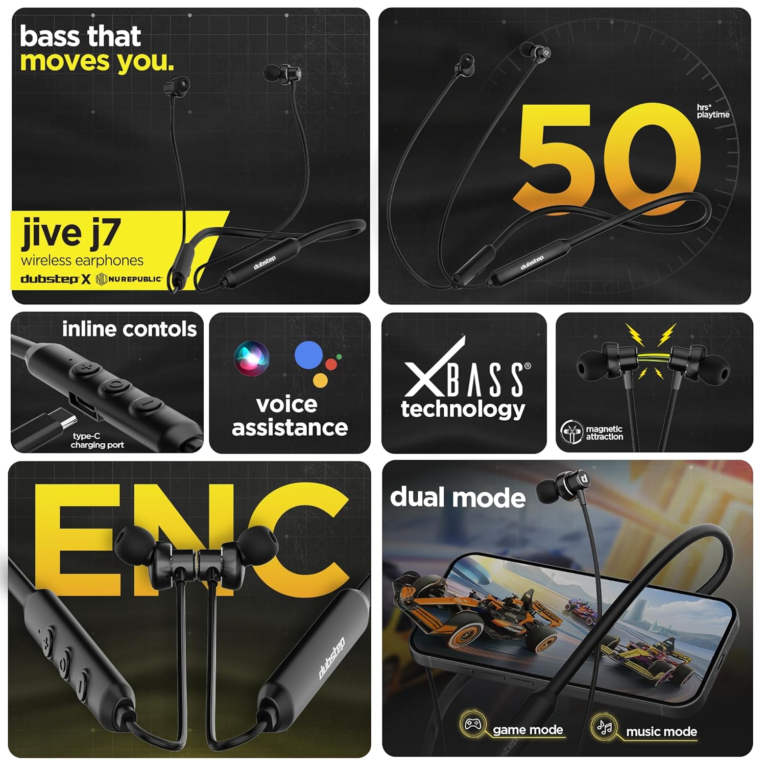 Dubstep Jive J7 Bluetooth in-Ear Earphones