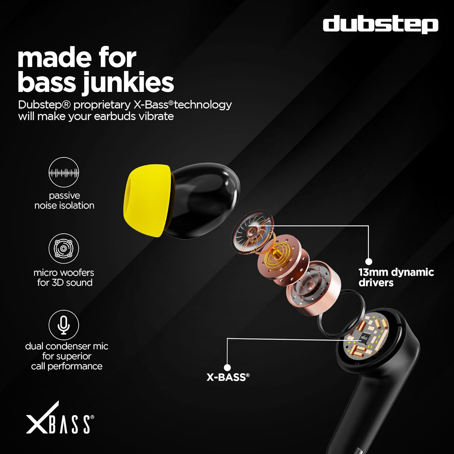 Dubstep Buzz X5 in-Ear Wireless Earbuds