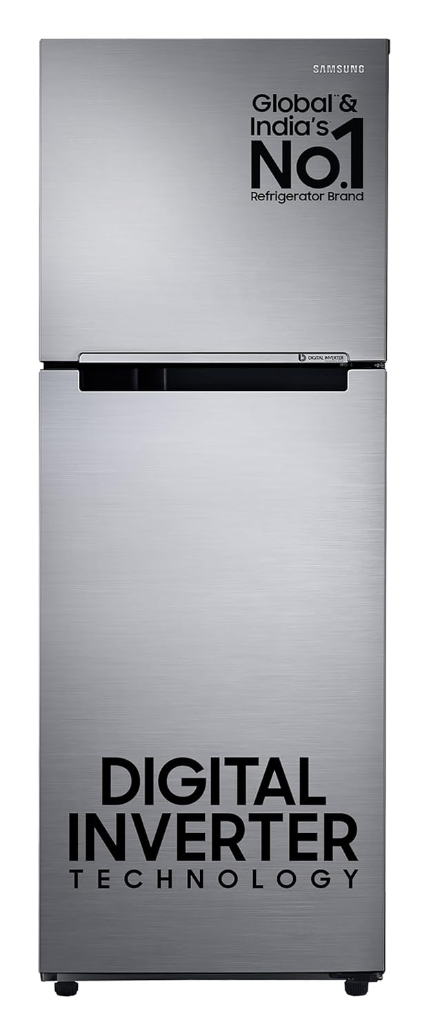 Samsung 236 L 3 Star Digital Inverter Frost Free Double Door Refrigerator RT28C3053S8, Elegant Inox, 2024 Model