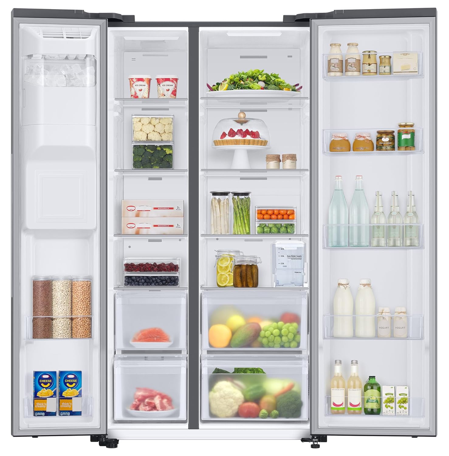Samsung 633 L Convertible 5-in-1 Digital Inverter Side-by-Side Refrigerator with AI, WiFi, Water & Ice Dispenser RS78CG8543S9HL