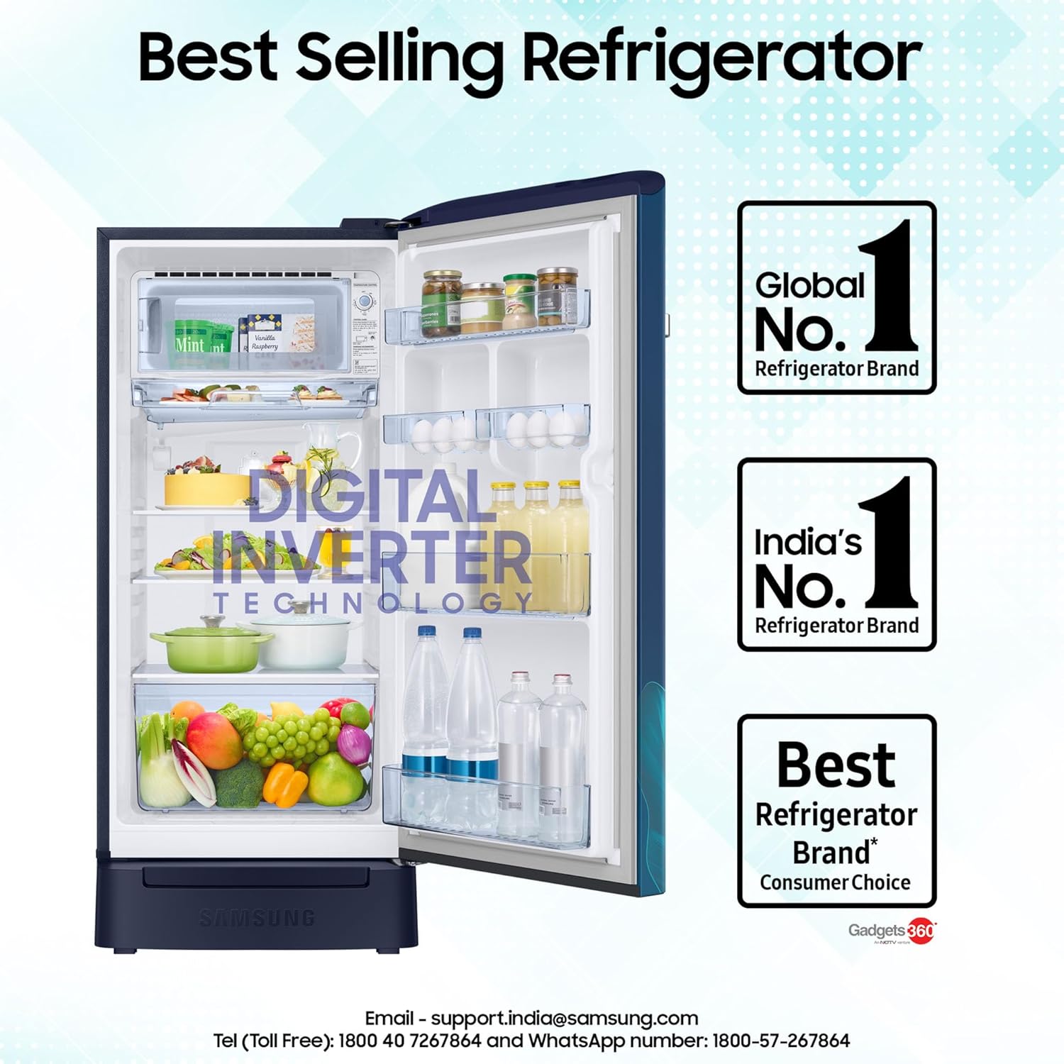Samsung 189 L 5 Star Digital Inverter Direct-Cool Single Door Refrigerator RR21D2H259U