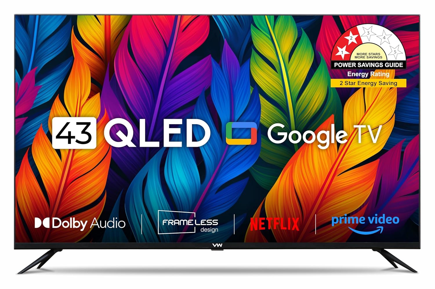 VW 109 cm (43 inch) Pro Series 4K Ultra HD Smart QLED Google TV Model VW43GQ1