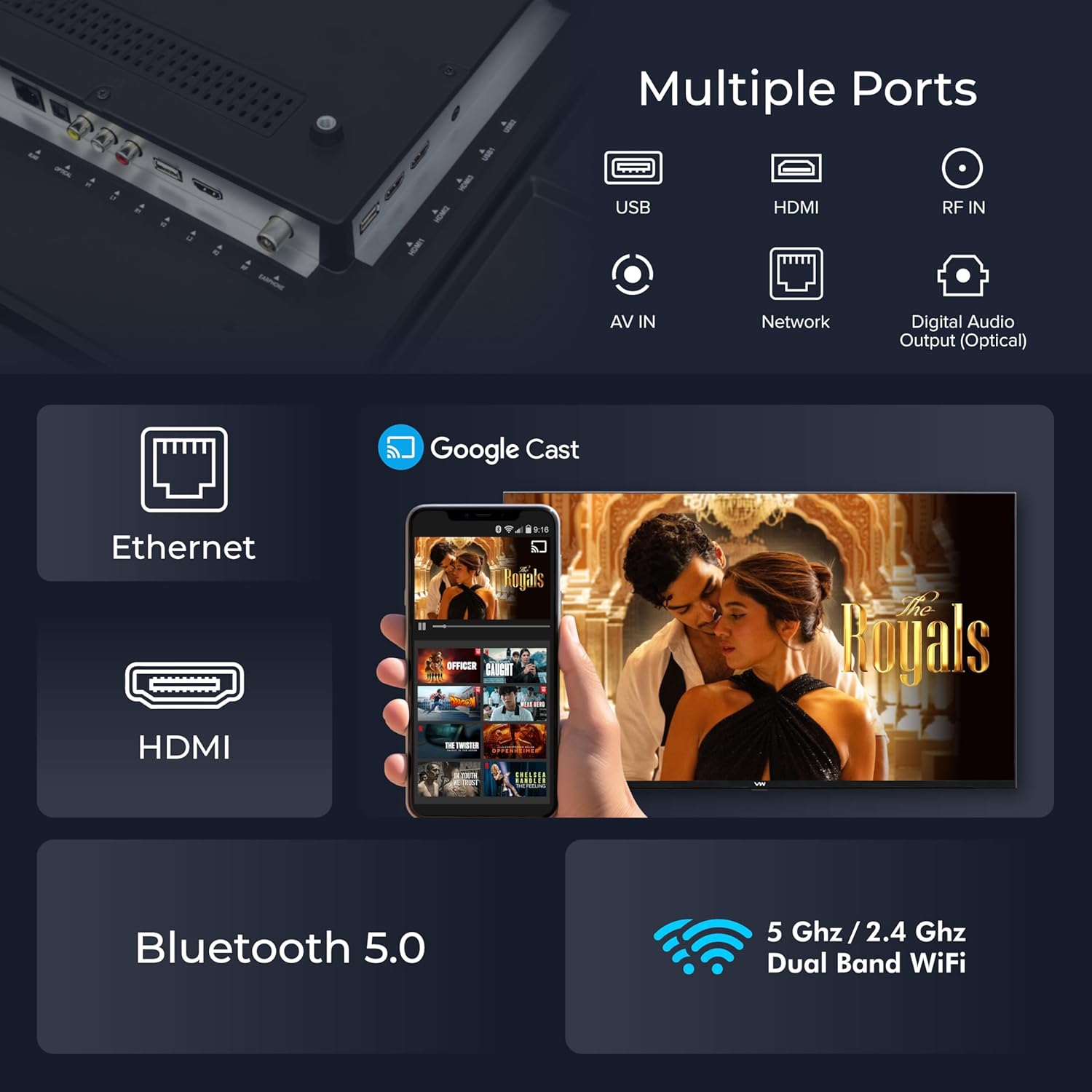 VW 109 cm (43 inch) Pro Series 4K Ultra HD Smart QLED Google TV Model VW43GQ1