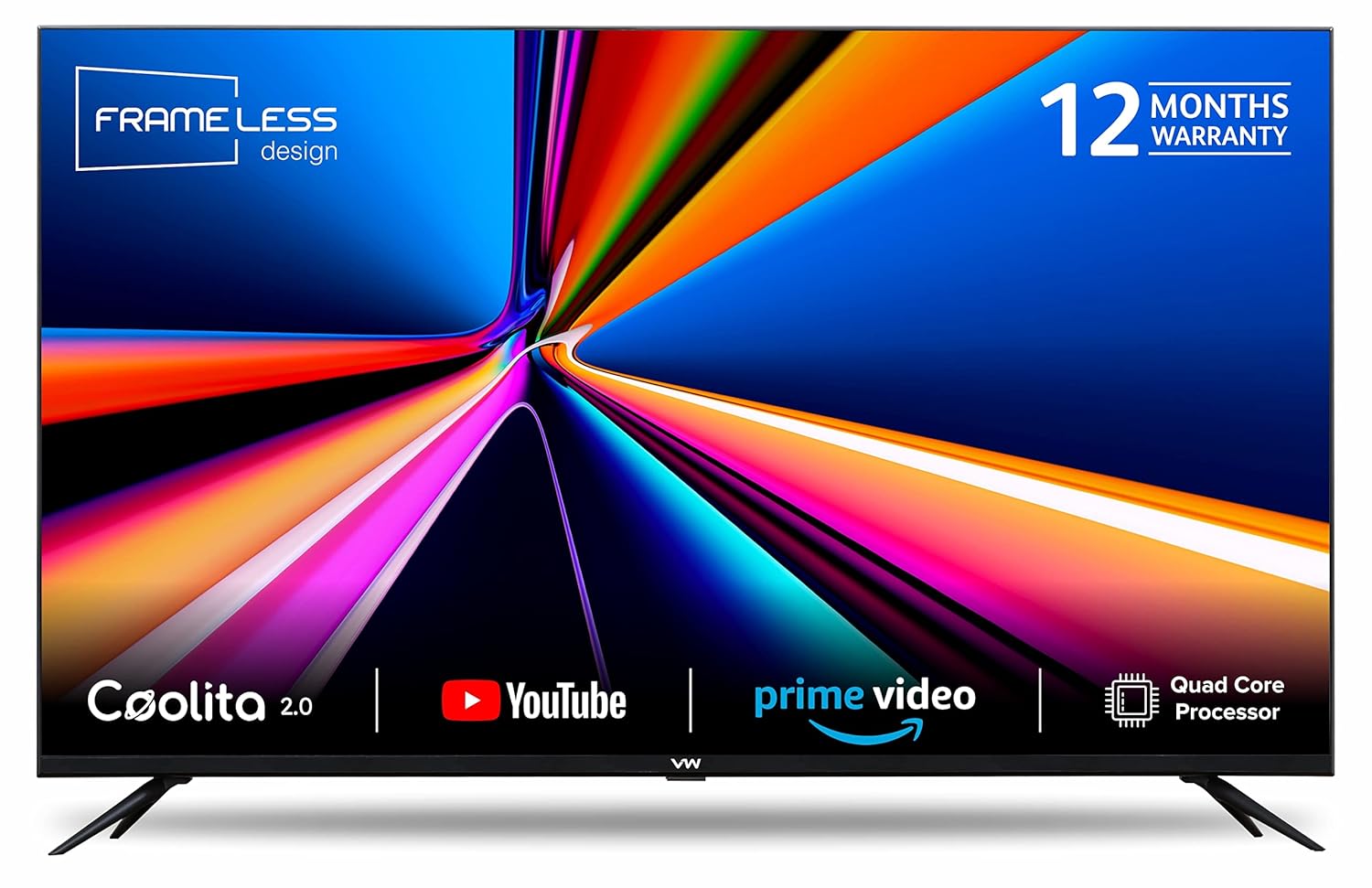 VW 109 cm (43 inch) Linux Series Frameless Full HD Smart LED TV Model VW43S1