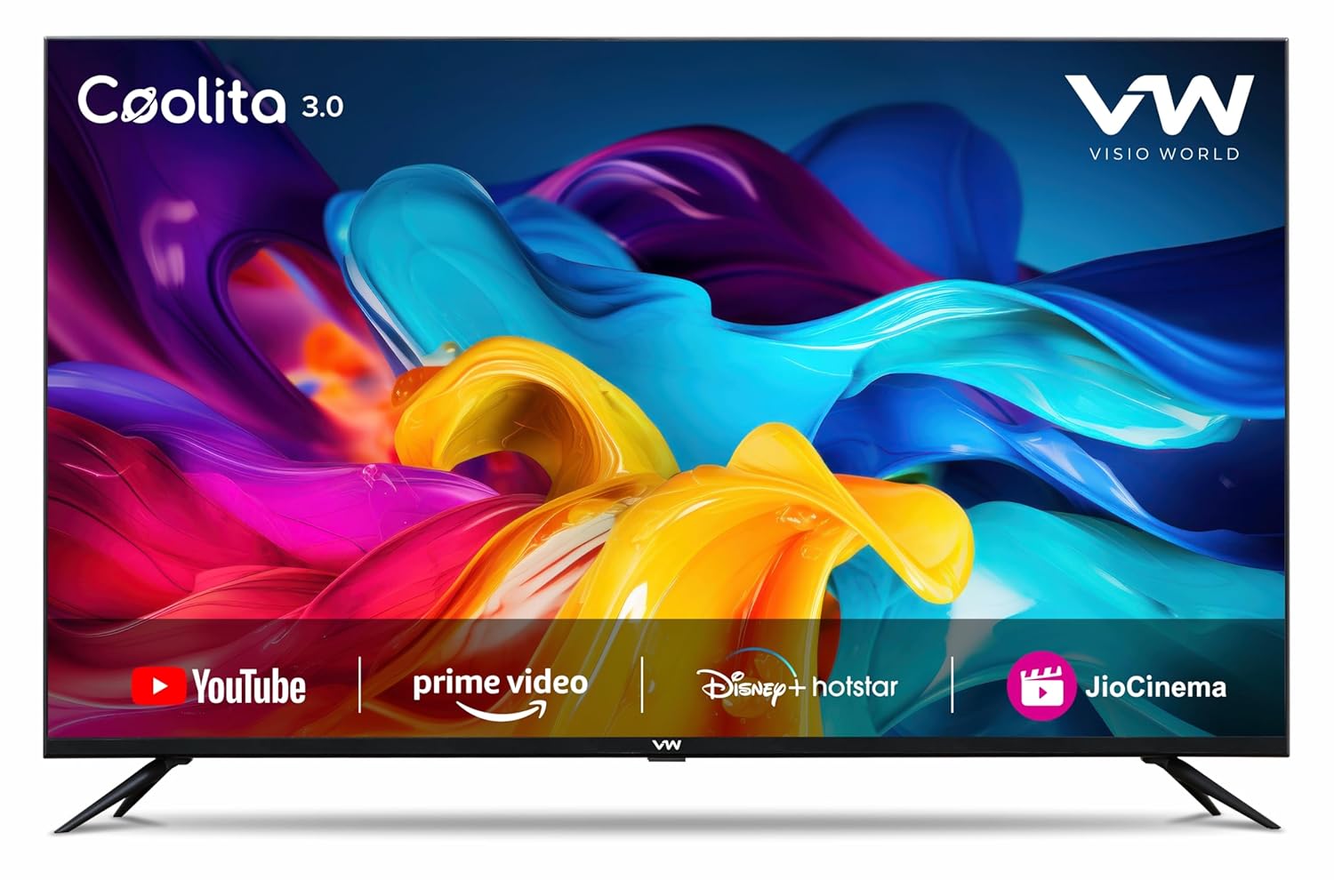 VW (Visio World) 60 cm (24 inch) Linux Frameless Series HD Ready Smart LED TV Model VW24C3