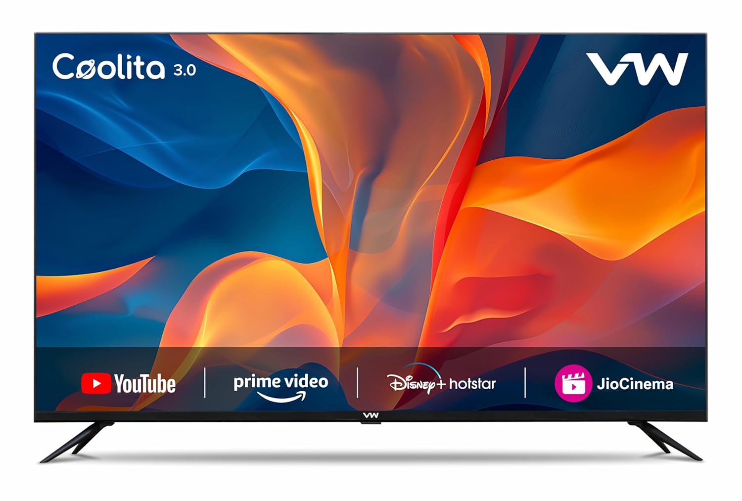 VW 109 cm (43 inch) Linux Frameless Series Full HD Smart LED TV Model VW43C3