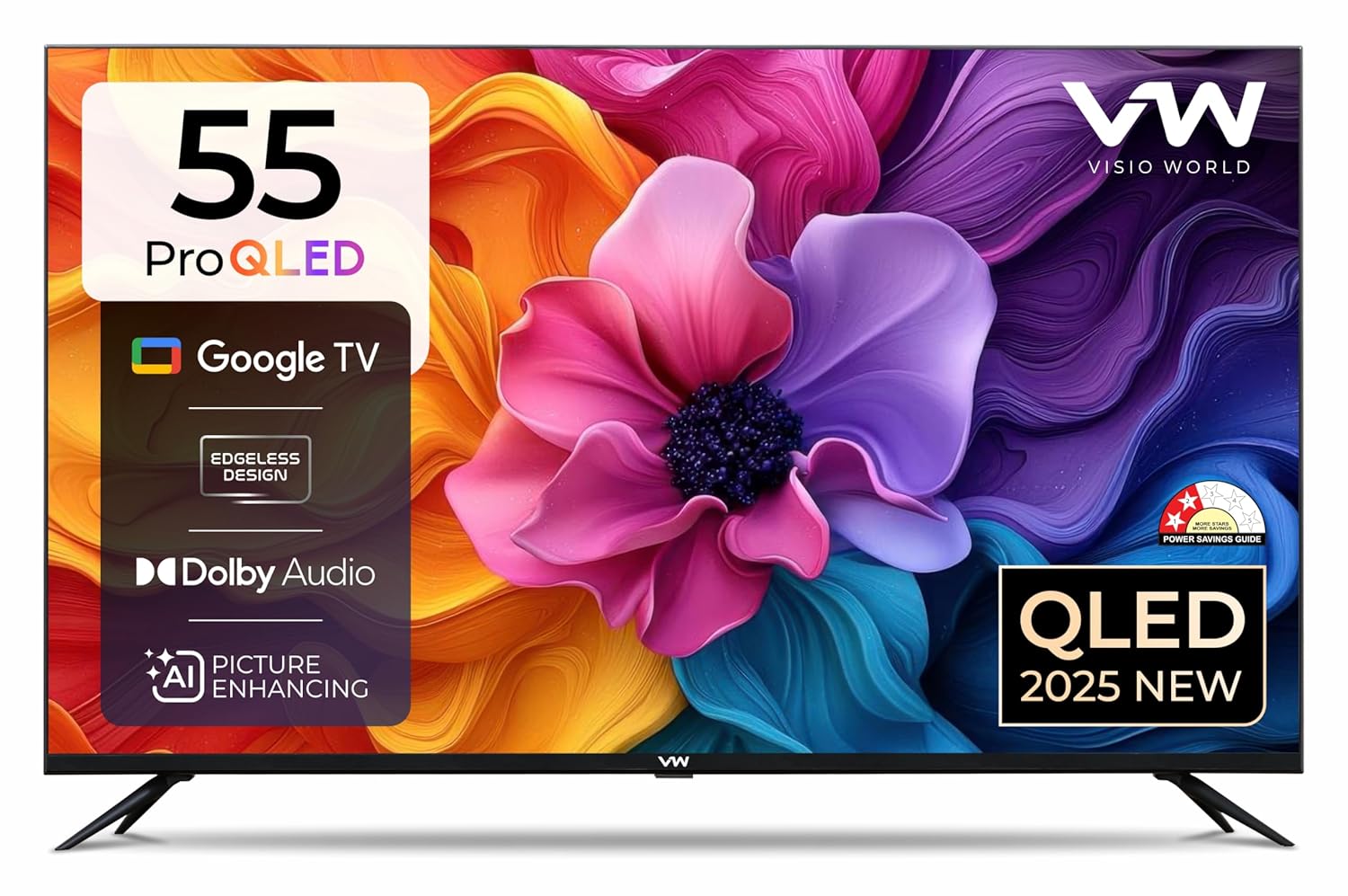 VW 140 cm (55 inch) Pro Series 4K Ultra HD Smart QLED Google TV Model VW55GQ1