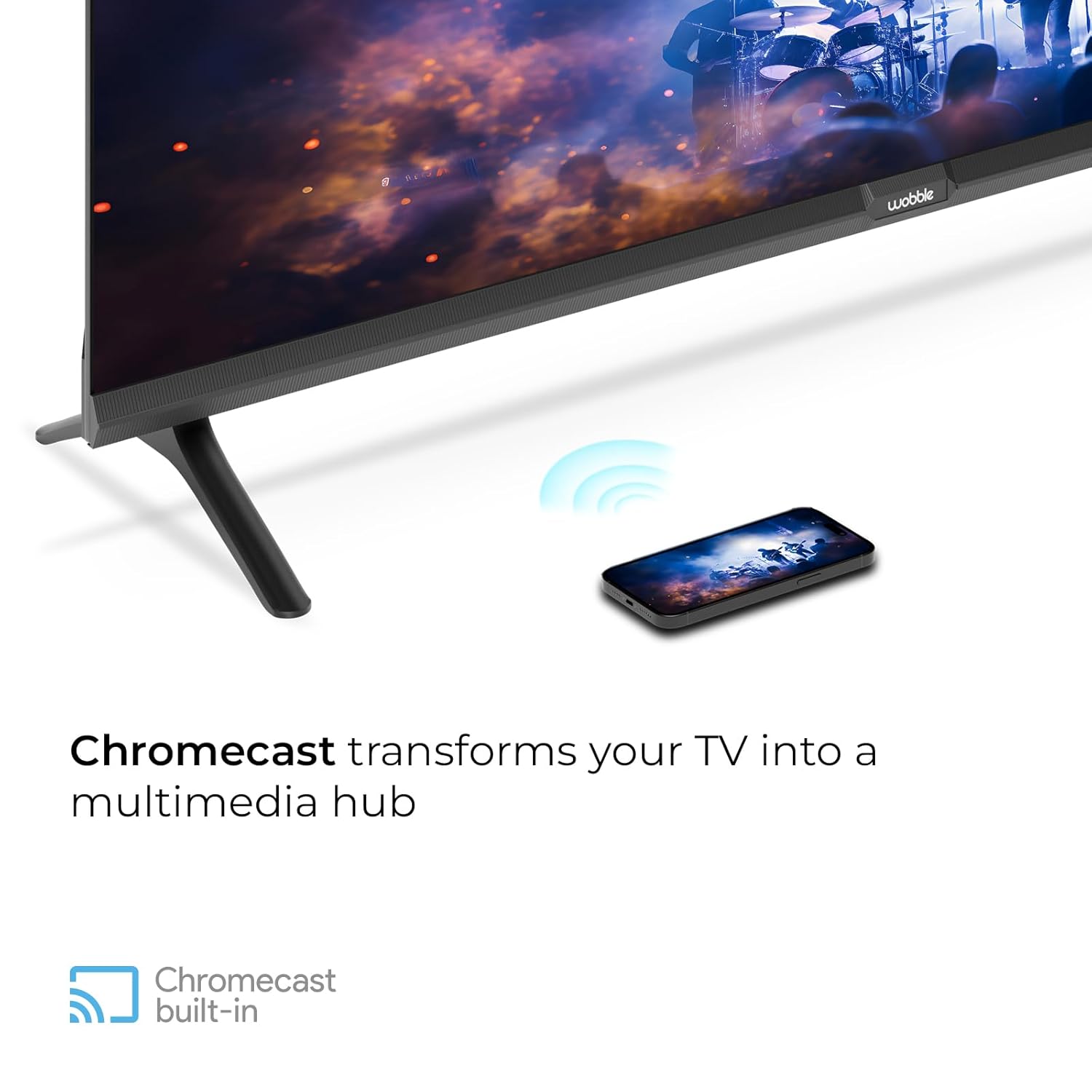 Wobble 109 cm (43 inch) UD Series 4K Ultra HD Smart LED Google TV Model WB43GTAW9602UDFL